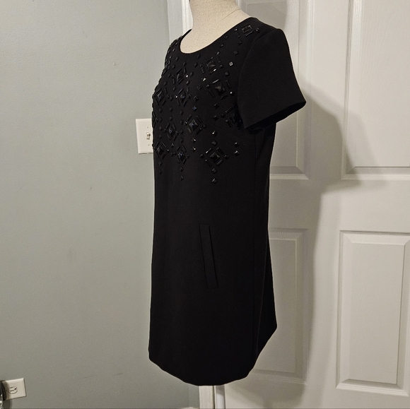 Club Monaco Black Mini Dress with Embellishments - Picture 3 of 6
